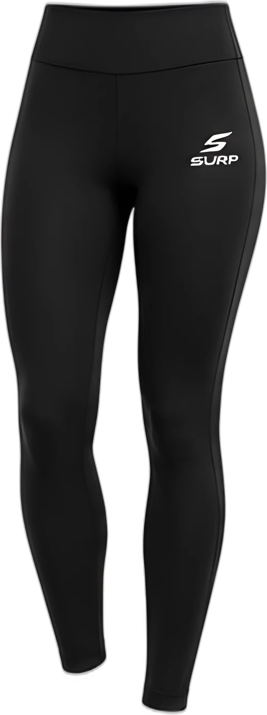 Black SURP leggings with small hip logo