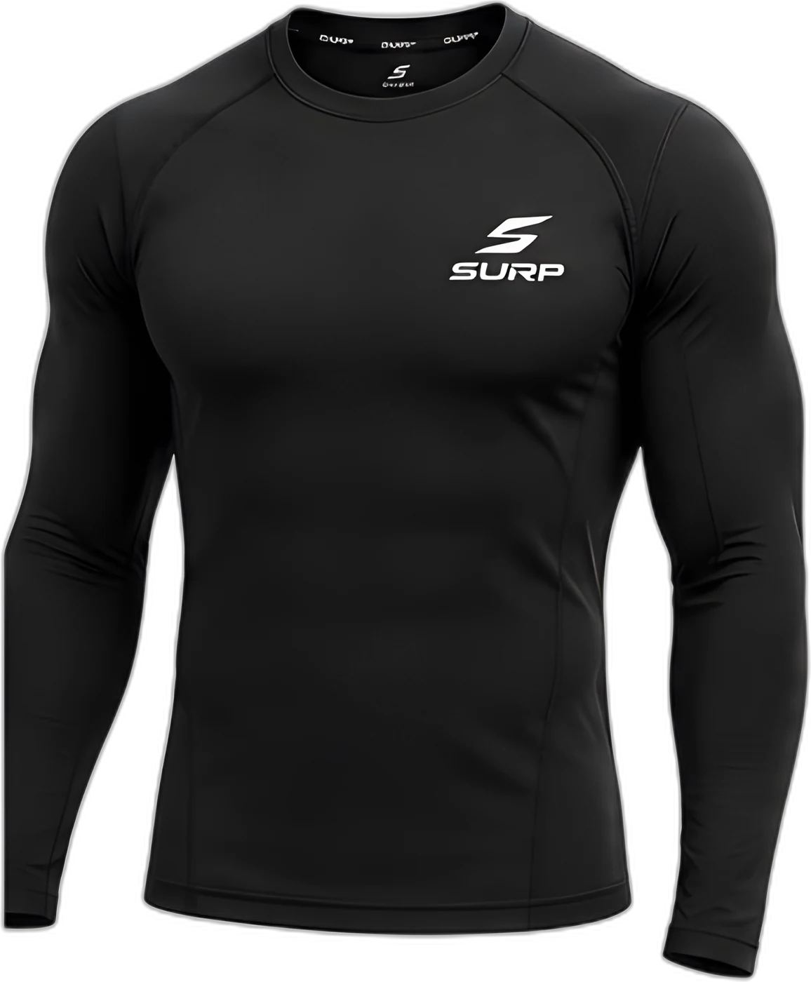 Black SURP long sleeve shirt with small chest logo